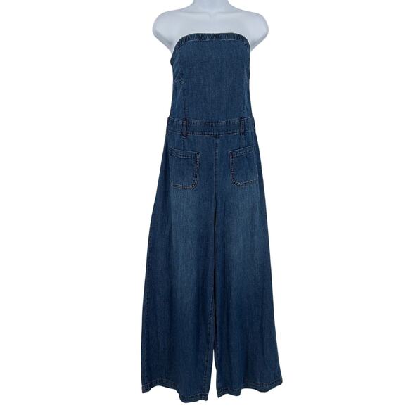 Pilcro Skipper Strapless WIde Leg Jumper 12 Denim Coastal Cowgirl Boho Festival - Picture 2 of 10